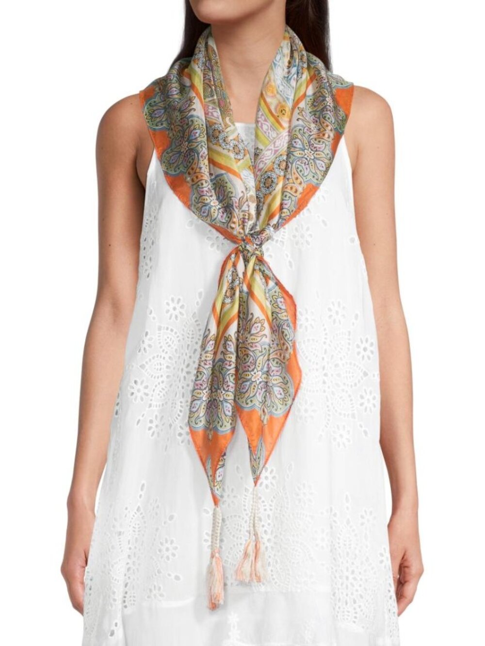 NWT Johnny Was Silk "Summer Paisley" Scarf